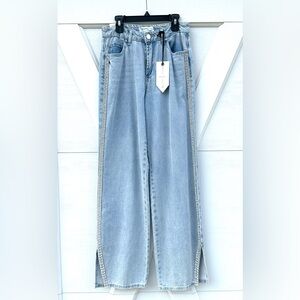 Ban•Jara Rhinestone Stripe Jeans